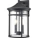 Namath 2 Light 16.75 inch Textured Black Outdoor Wall Sconce